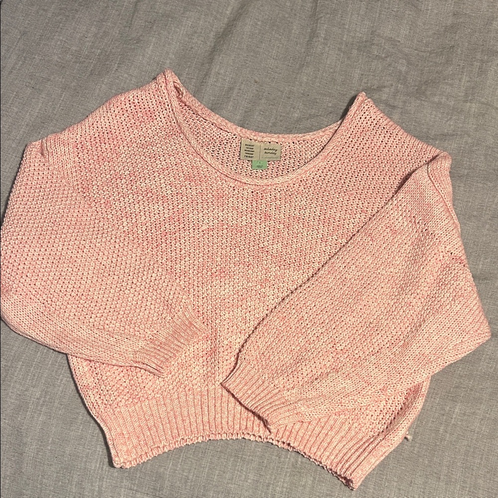 Anthropologie pink sweater